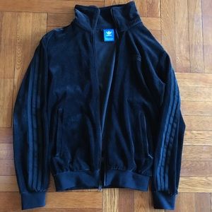Adidas Black Satin Tracksuit